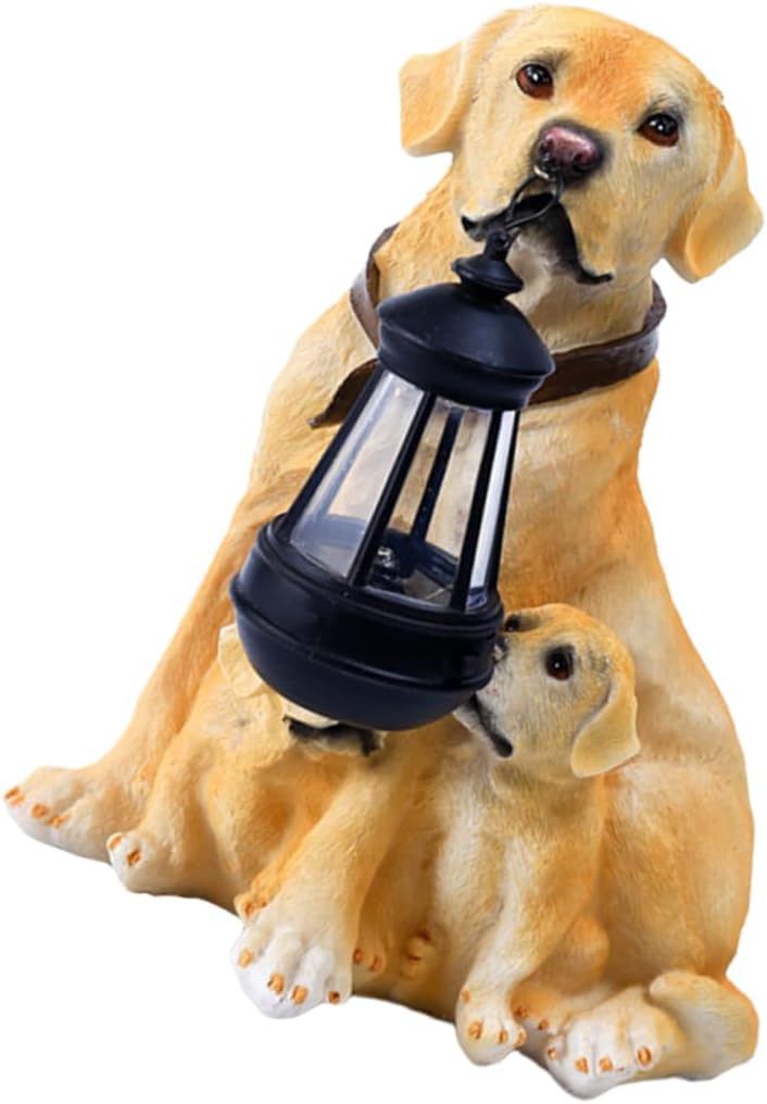 POPETPOP Statue Light Unique Resin Craft Garden Adornment for Outdoor Decor Solar Lamp for Garden Patio and Balcony Cozy Illumination