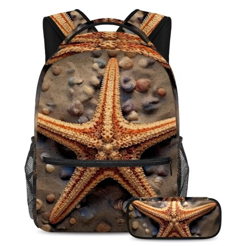 Cartable Set Ocean Coast Yellow Starfish 68 sac à dos fille garçon