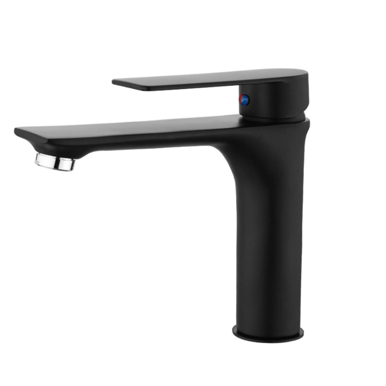 Robinet en laiton noir mat pour lavabo au design moderne chic