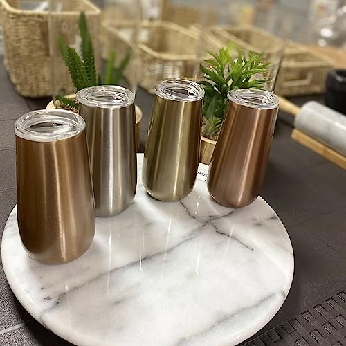 Taça Termica Copo Para Espumante Champagne Drink Premium 150ml Mantem Temperatura 12 Horas (Rose)