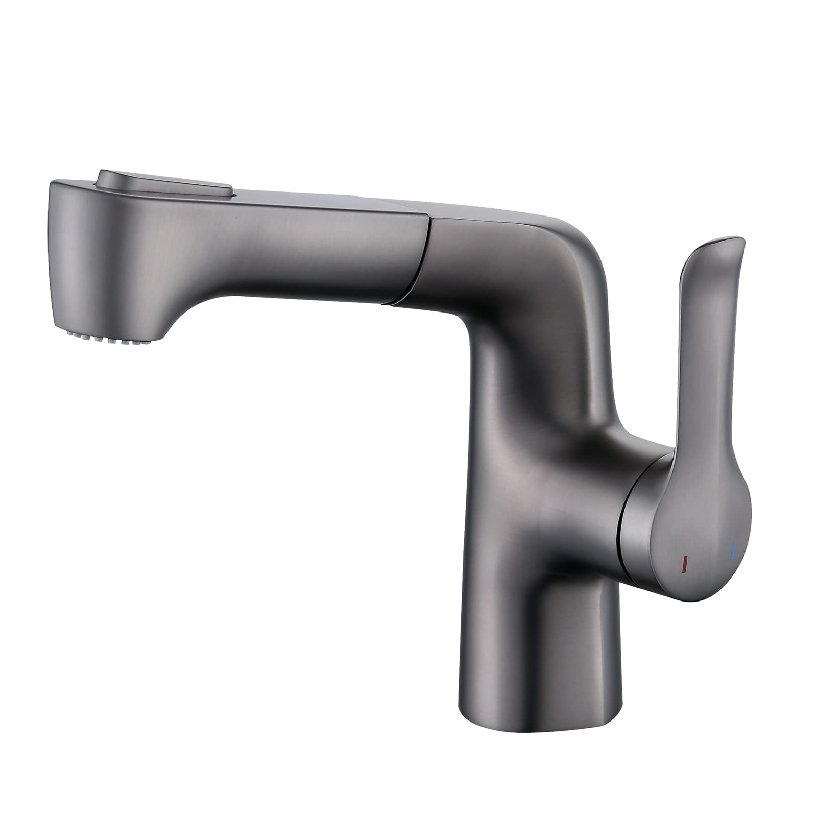 Mitigeur multifonctionnel en cuivre gris robinet de lavabo rétractable haut de gamme