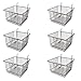 Only Garment Racks Deep Wire Storage Baskets For Gridwall, Slatwall and Pegboard - Black Finish - Dimensions: 12" x 12" x 8" Deep - Economically Sold in a Set of 6 Baskets