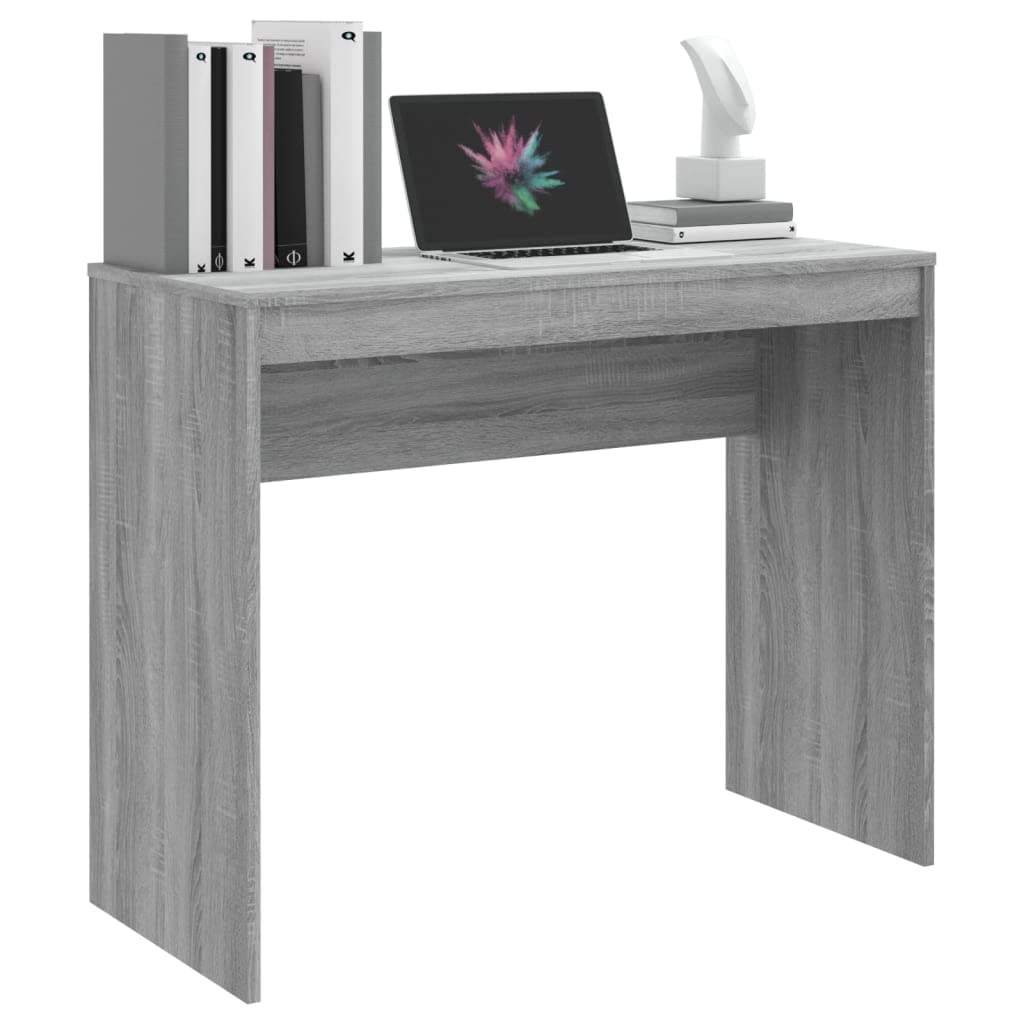 Sonoma szare biurko 90 x 40 x 72 cm z materiału drewnopochodnego do komputera, laptopa, miejsca pracy w domowym biurze, z miejscem do przechowywania do biura i gabinetu
