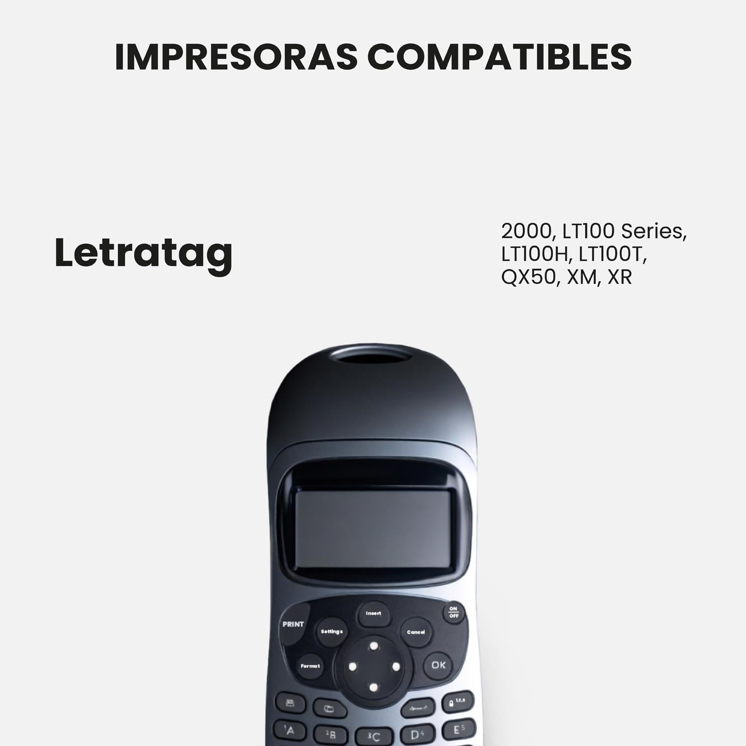 TONER PACK 12267 Etiquetas Cintas Compatibles Transparentes y Texto Negro 12mm x 4m para Dymo 2000 LT100 Series LT100H LT100T QX50 XM XR (60 Unidades)
