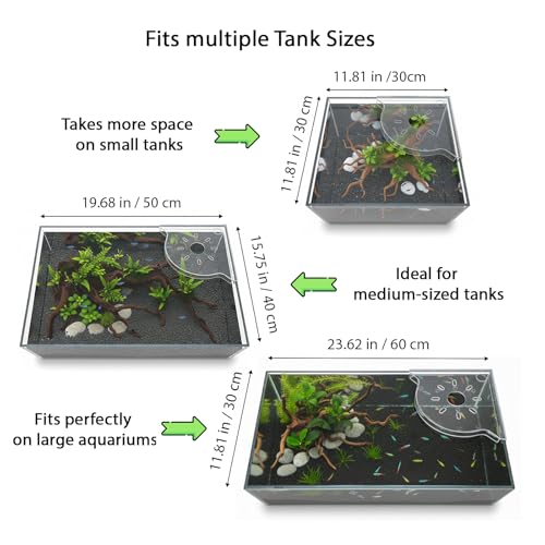 Image of Aquarium Plant Holder for Rimless Fish Tank - 2 Pcs Corner Shelf for Fish Tank Top, Aquatic Plant Planter & Organizer for Aquatic Plants, Decor, and Accessories (White)