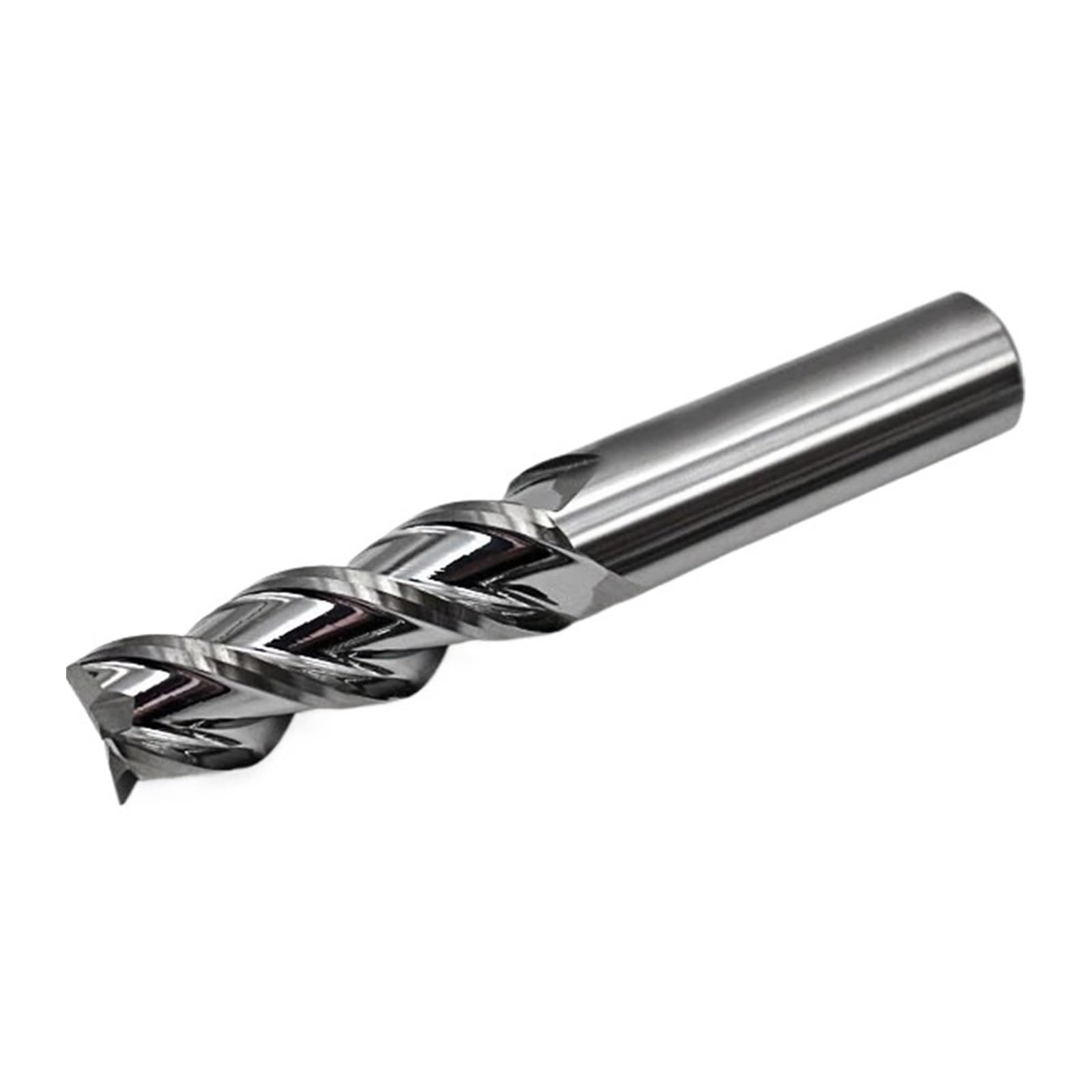 Fresa de carburo aluminio HRC55, 1 Uds., 3 flautas, brocas enrutadoras con revestimiento aleación acero tungsteno, herramientas 4mm, 6mm, 8mm, 10mm y 12mm(4x25Cx4Dx100)