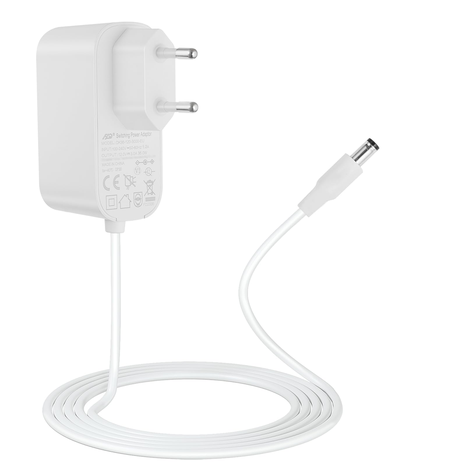 LONNKY Netzteil 12V/3A für AVM Fritz!Box – 36W DC-Ladegerät 5,5 x 2,5 mm mit 2m Kabel – Kompatibel mit Fritz!Box 7590, 7530, 7490, 7390, 6690, Speedport Smart