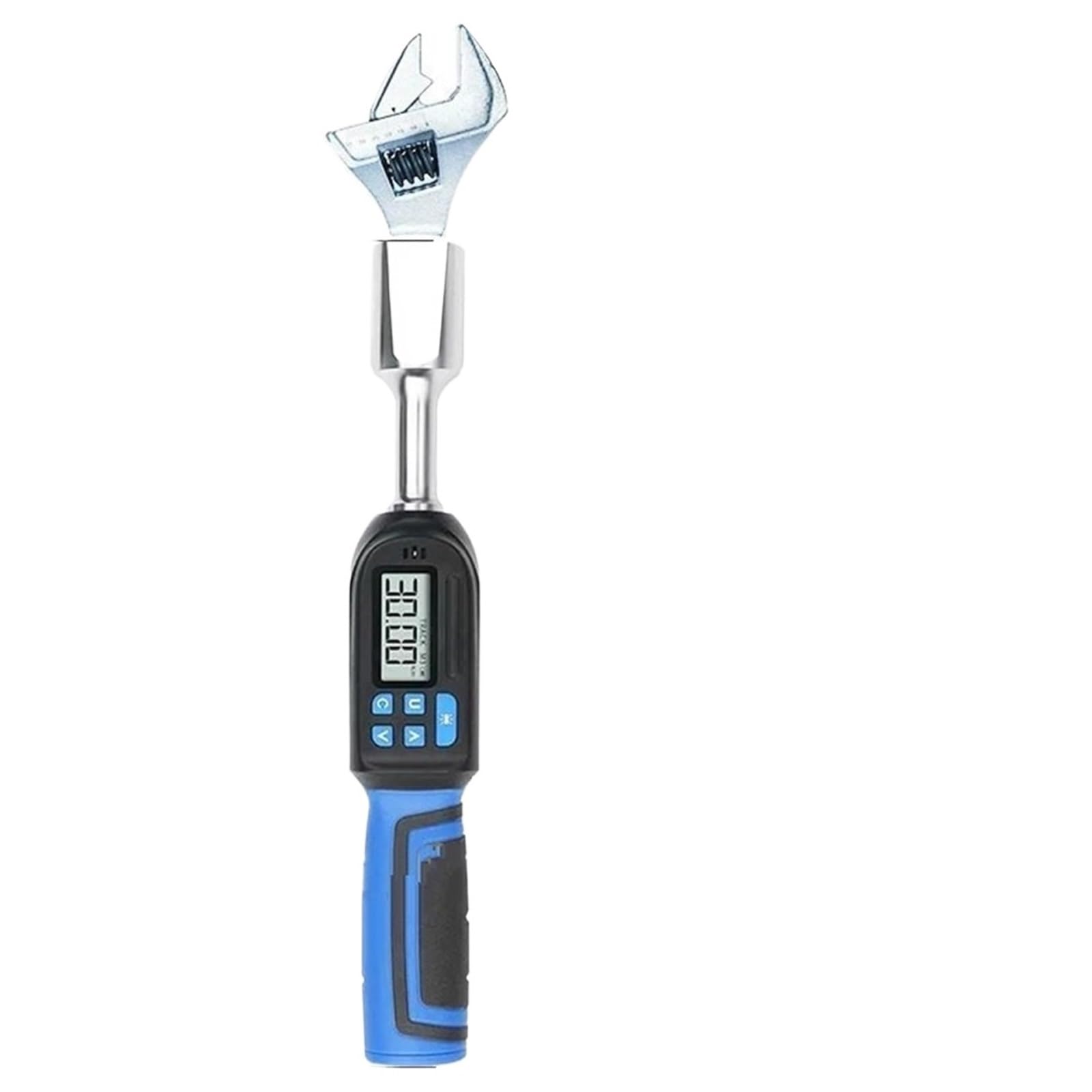Olaqwenb Blue Torque Wrenches Adjustable Digital Torque Wrench Spanner Head, 6.8-135N.m Electronic Jaw Open End Torque Wrench With Buzzer Precision Torque Wrench(Blue)