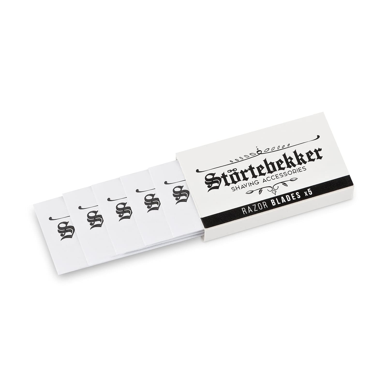 Störtebekker® Premium Rasierklingen - 100 scharfe Rasierklingen für alle gängigen Rasierhobel & Rasiermesser - aus schwedischem Edelstahl - für empfindliche Haut - inkl. hochwertiger Verpackung