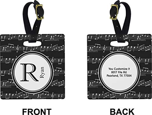Musical Notes Square Luggage Tag (Personalized) #TOP1