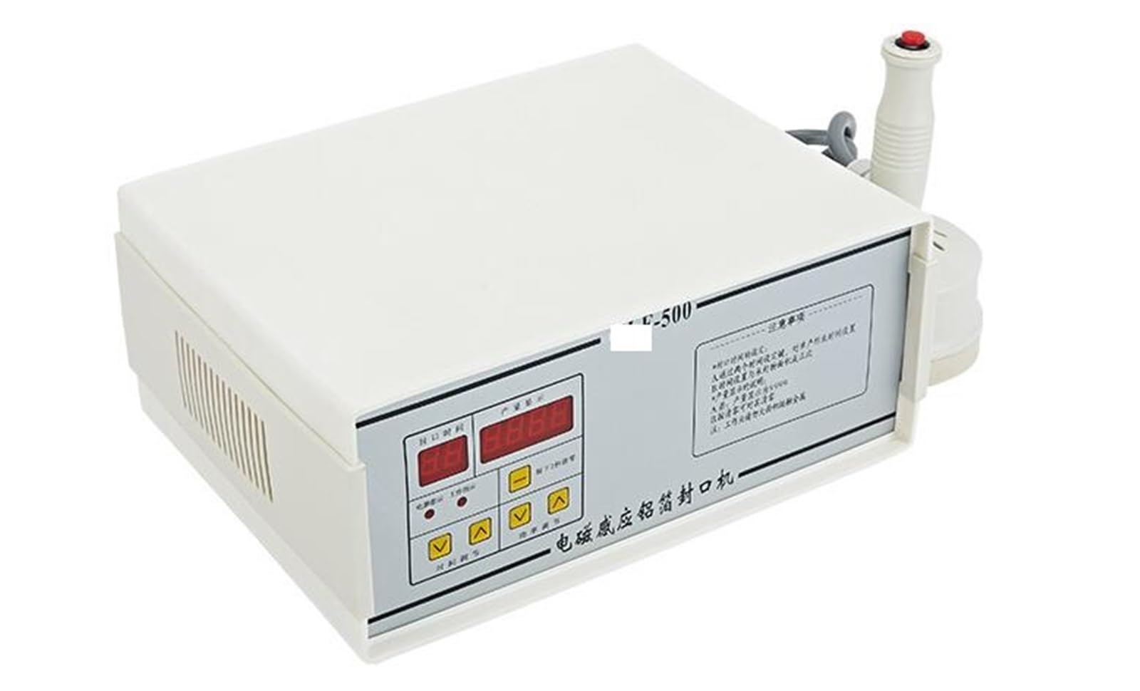 Selladora de papel aluminio, máquina sellado continuo por inducción electromagnética 20-100 mm Alto rendimiento
