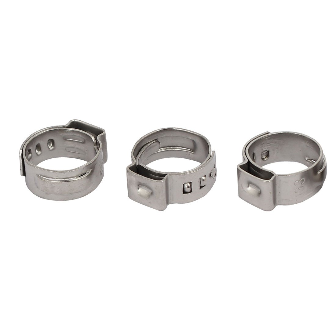 Aexit 10.8mm-13.3mm 304 Clamps Stainless Steel Adjustable Cable Pipe Tight Hose Strap Clamps Clamps 3pcs