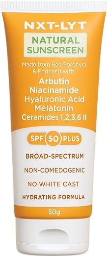 NXT-LYT Natural Sunscreen – Daily SPF 50+ – Lightweight, Non-Greasy, Oil-Control Sun Protection for Men &amp; Women – Broad Sp...