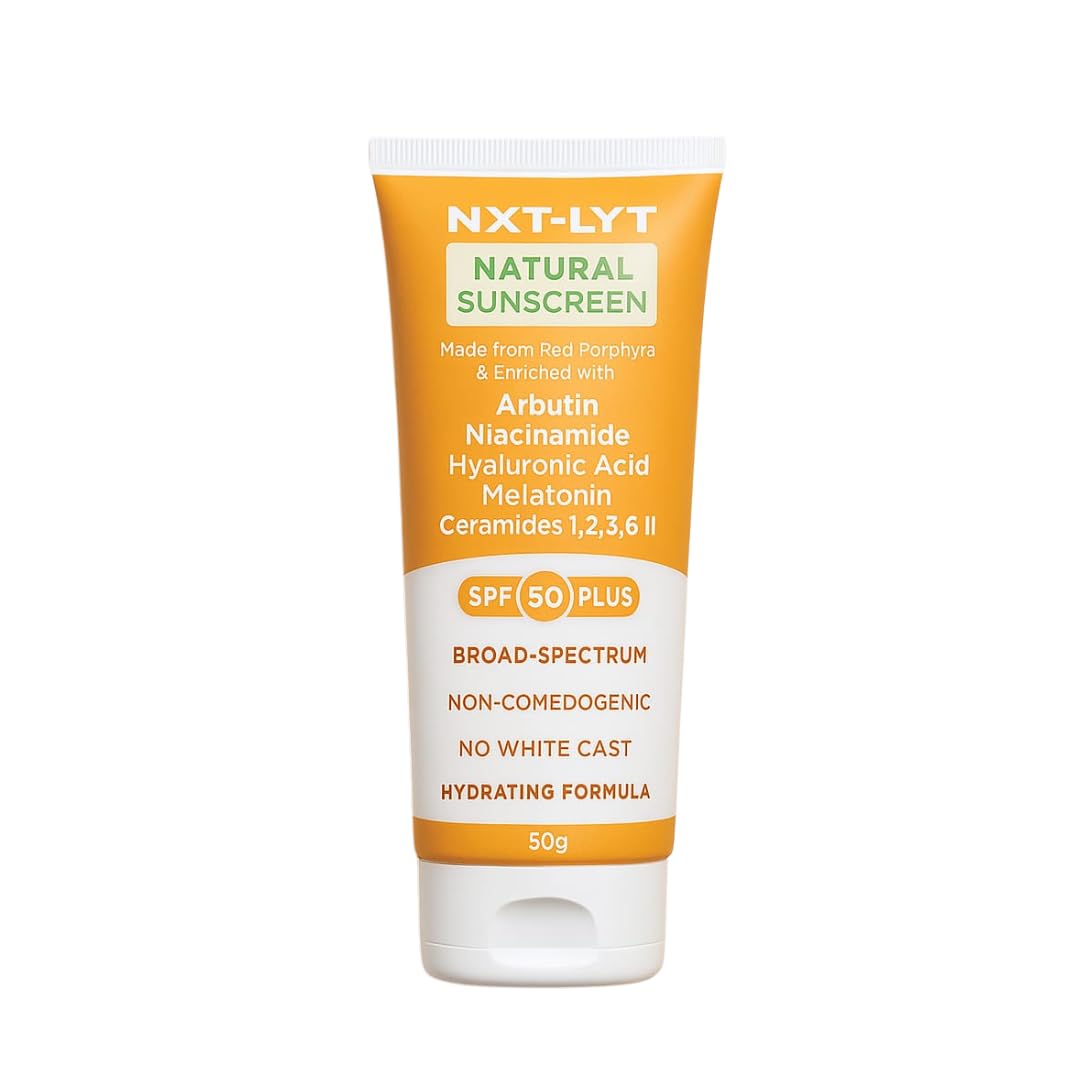 NXT-LYT Natural Sunscreen – Daily SPF 50+ – Lightweight, Non-Greasy, Oil-Control Sun Protection for Men & Women – Broad Sp...