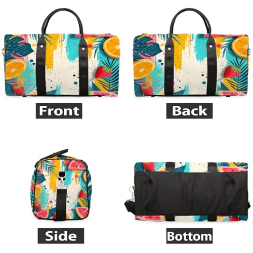 Travel Duffle Bag Tropical Palm Fruit Gym Bags for Men Women Travel Duffel Bags with Adjustable Shoulder Strap Carry On Weekender Bag3