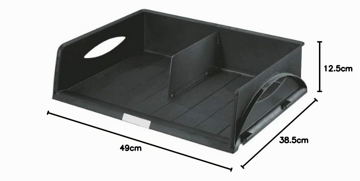 Leitz Sorty Jmbo Vaschetta Portacorrispondenza A3, 47 x 35 x 11 cm, Nero, 52320095