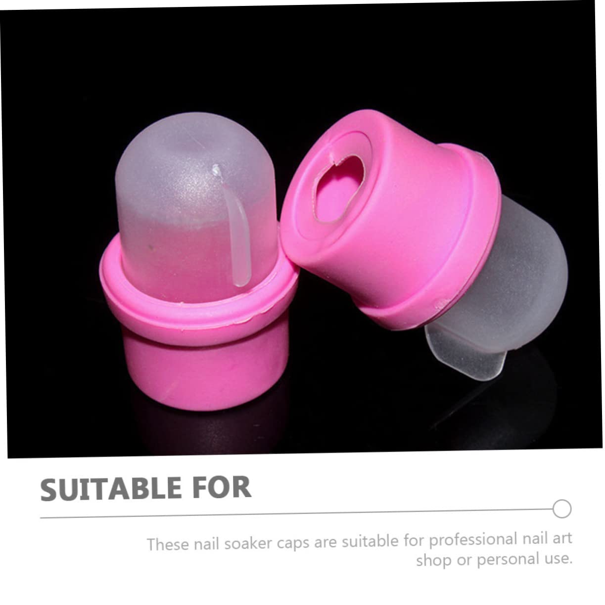 MERRYHAPY Nail Remover Soak off Kit 20pcs Professional Soaker Caps Nail Soak off Supplies for Fingertip