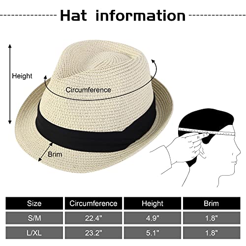 Image of Simplicity Fedora for Men Women Unisex Men's Women's Classic Manhattan Structured Gangster Trilby Fedora Hat