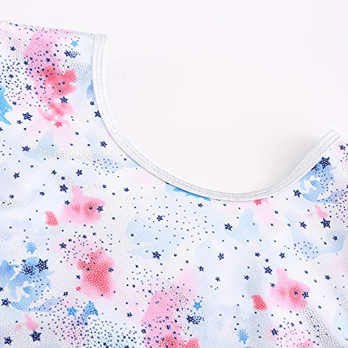 Girls Leotards for Gymnastics Ballet Dance Starry Sky Metallic Long Sleeve Leotards Unitards Bodysuit Dancewear Size 10