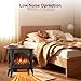 ZAFRO Freestanding Electric Fireplace Stove with Realistic Flame, 5100 BTU Electric Fireplace Heater with Retro Design, 1000W/1500W, Dual Safety Protection for Living Room, Bedroom
