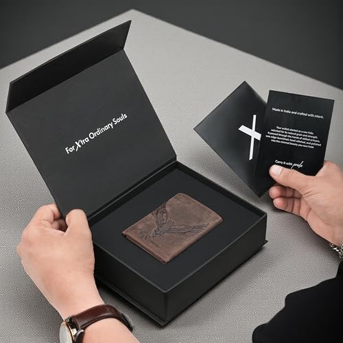 The X Project Skyflare Brown Trifold Wallet - Image 3