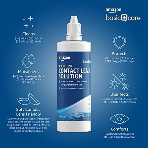 Amazon Basic Care All-In-One Solution for Soft Contact Lenses, 3 x 360ml