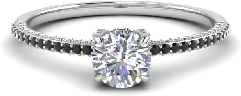 Choose Your Gemstone Delicate Hidden Halo Diamond CZ Ring 925 Sterling Silver Round Shape Petite Engagement Rings Minimal Modern Design Birthday Gift Wedding Gift US Size 4 to 12