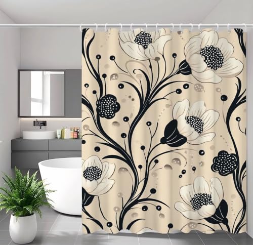 Rideau de douche en tissu polyester gris de qualité supérieure - 3