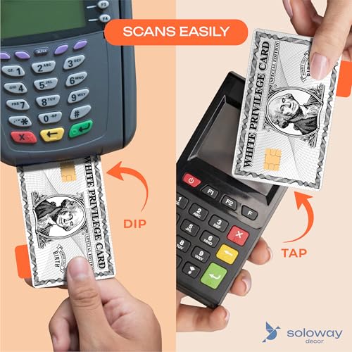 Funny White Privilege Card Cover – Vinyl Credit Card Sticker for Bank, Metro, and Transportation Cards – Durable, Anti-Bubble, 1 Pack3