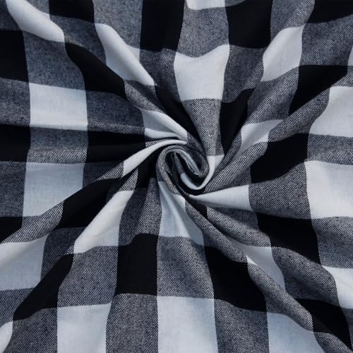 Image of BIGREAMS Premium 100% Cotton Checkered Unstitched Shirt Fabric For Men's - 0% Color Fade, Summer Shirt Piece, Breathable Fabric, 150 CM WIDE