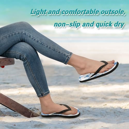 STAYTOP Blue Butterfly Flip Flops Sandals of Men's & Women's,Sandals Beach Slippers Shower Slides3