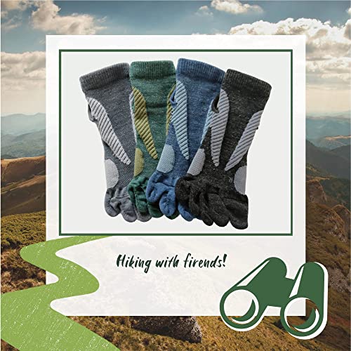 M Magic Sport Merino Wool Blend Non-Slip Above Ankle Toe Socks, Five Finger, Men And Women, Running, Hiking, Cycling, Camping (As1, Alpha, X_L, Xx_L, Regular, Regular, Grey) #TOP4