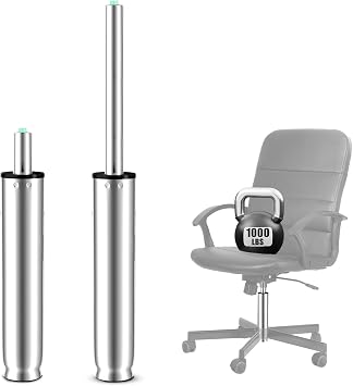 11 Inches-17 Inches Office Chair Gas Lift Cylinder Replacement, Tall Chair Cylinder 5.5" Stroke, Hydraulic Pneumatic Shock Piston, Heavy Duty, Fit for Most Office Chairs, Class 4 Polished Steel
