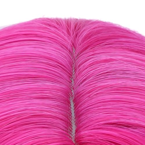 Image of PATTNIUM Hot Pink Wig for Kids Child Long Wavy Curly Wig Girls Neon Pink Wigs Magenta Wigs Rose Pink Cosplay Party Synthetic Hair
