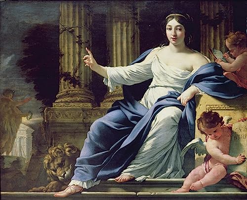 Lienzo de la musa Polymnia de 60x90cm para embellecer las paredes del dormitorio