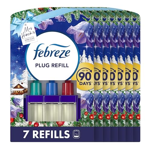 Febreze 3Volution Air Freshener Plug In Refill Alpine Escape 7x20ML 3 Alternating Scents To Fight Odours