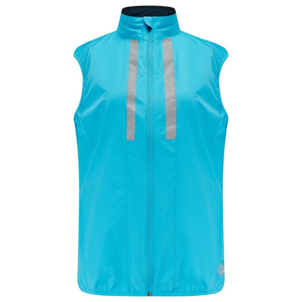 Gilet De Running Femme Time To Run – Vert Fluo – Coupe-vent Et Léger