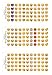Happy Emoji Stickers 12 Sheets with Same Faces Christma Kids Stickers from iPhone Facebook Twitter