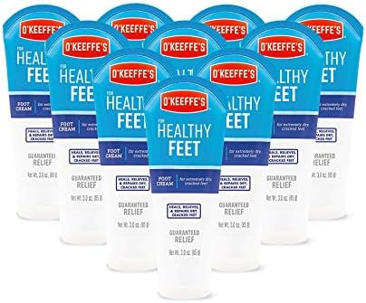 O’Keeffe’s Healthy Feet Foot Cream, 3.0 ounce Tube, (Pack of 10)