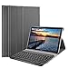 Produktbild Fintie Huawei Mediapad M5 10.8/10.8 Pro QWERTZ Bluetooth Tastatur Hülle - Ständer Schutzhülle mit Magnetisch Abnehmbarer Drahtloser Deutscher Bluetooth Tastatur für Huawei M5 10,8 Zoll, Grau
