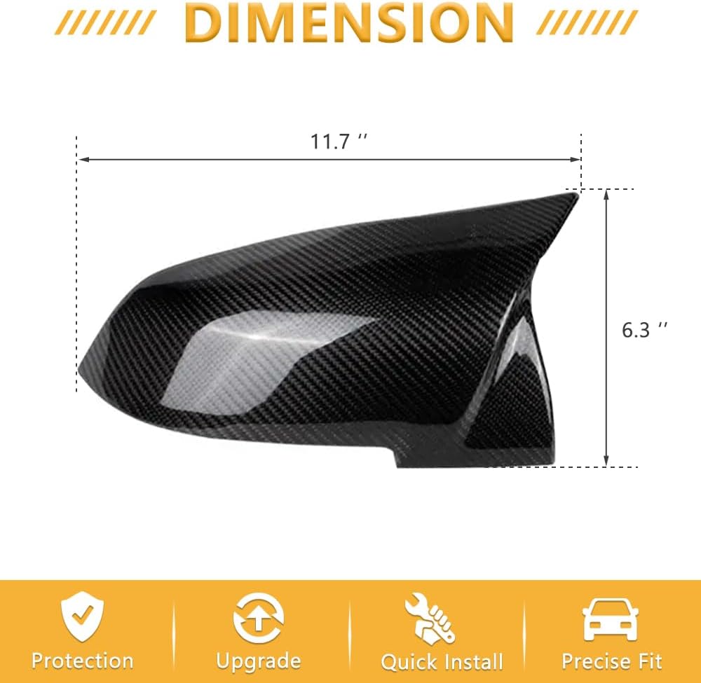 Mirror Caps Fitment for BMW 2PCS-Set (Real Carbon Fiber, F22 F30 F32 F36)