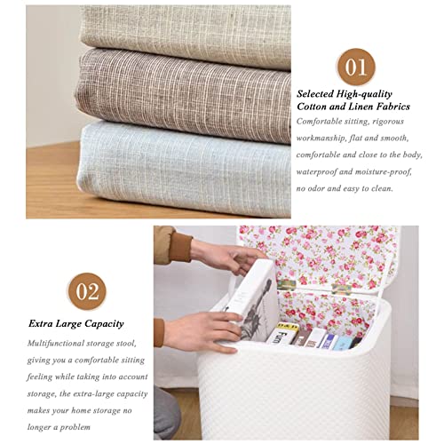 Pouf rangement design rectangle en finitions soignées - 4