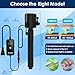Devopet Aquarium U-V Filter for Green Water, Fish Tank Green Clean Machine with Aeration & Dual Water Outlet, Submersible Water Pump & U-V Light with Timer, for 10-40 Gallon Tank(135GPH/8W)