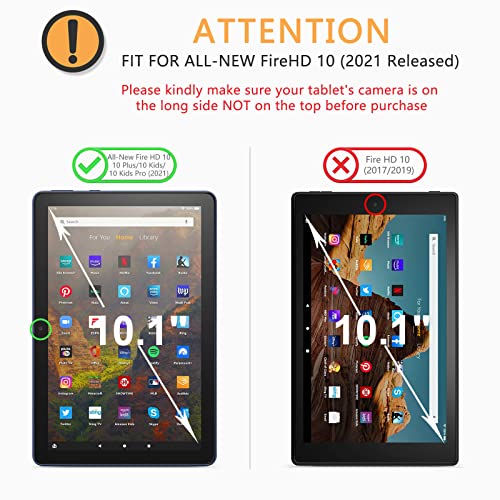 [2 Pack] Omoton Screen Protector For All-New Amazon Fire Hd 10/Fire Hd 10 Plus/Fire Hd 10 Kids/Fire Hd 10 Kids Pro Tablet 10.1 Inch (11Th Generation, 2021 Released), Tempered Glass/Alignment Tool #TOP1