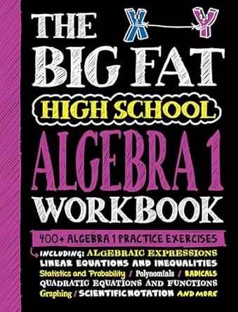 The Big Fat High School Algebra 1 Workbook: 400+ Practice Exercises