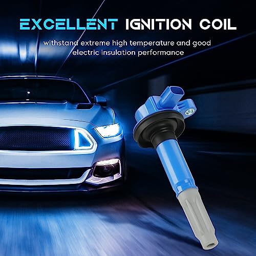 Blue Set of 8 Ignition Coil Pack with 8 Spark Plugs Compatible with 2011 2012 2013 2014 2015 2016 Ford F-150 5L, Mustang 2011-2015 5.0L Replace DG542 UF622 by lacarier - Used condition - Image 7