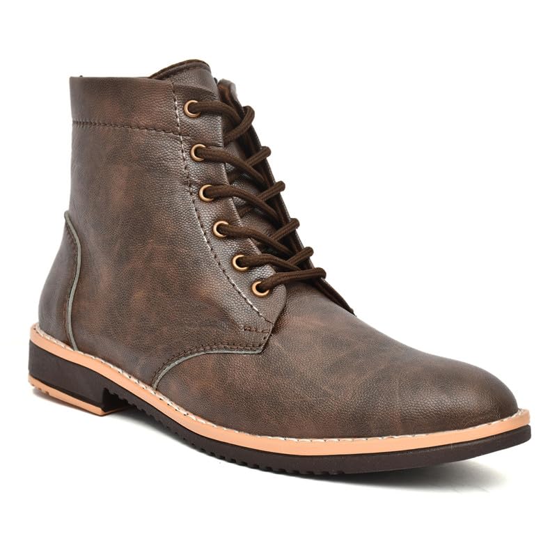 ariwa Cooper Full High Top Lace Up Outdoor Boots for Men, Trendy and Stylish Casual Boots-picture-34