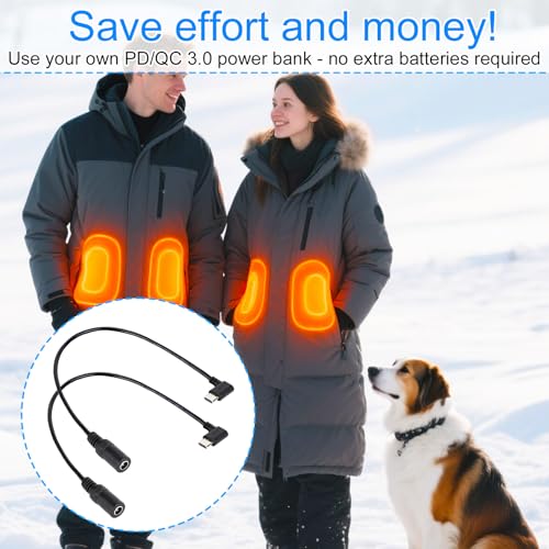 Adaptador de batería de 12V para chaqueta térmica y chaleco calefactable 5