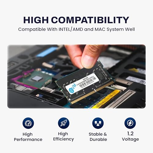 Image of EVM 8GB DDR4 Laptop RAM 3200MHz - Unleash Your System's Full Potential - Perfect for Gamers, Office Work, and More - 10 Years Warranty (EVMT8G3200S88P)