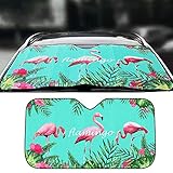 DuoDuoBling Car Windshield Sunshades Auto Windscreen Shade Car Sun Protection Front Window Cover The Aluminum Foil Shade Blind (Flamingo)